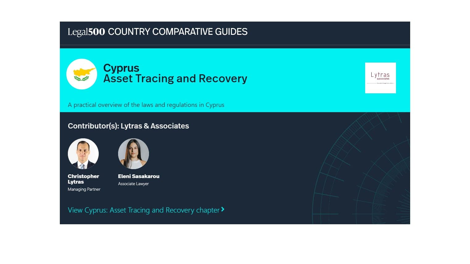 Legal 500 Country Comparative Guides: Cyprus, Asset Tracing and Recovery, with Lytras & Associates as contributors